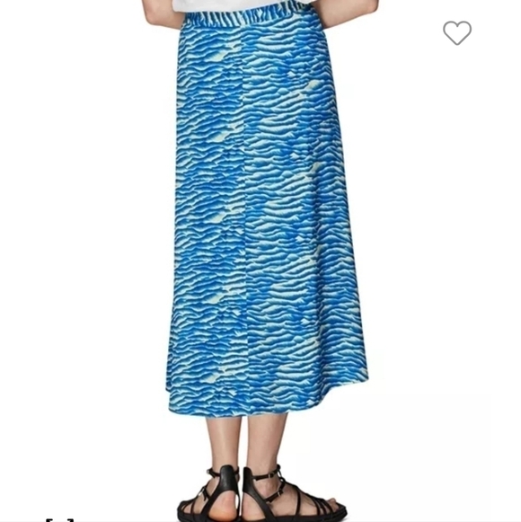 Whistles seafoam button front skirt blue 4 NWT - Picture 2 of 11